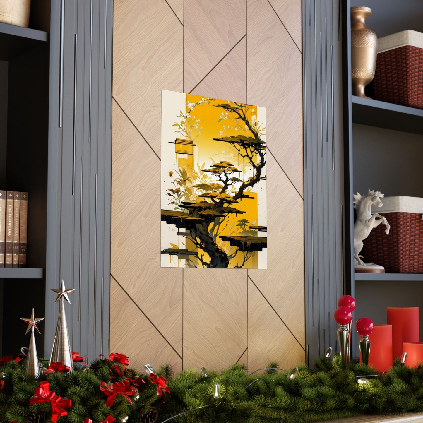 Golden Bonsai Dreams Vertical Posters