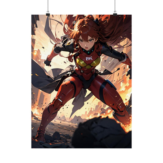 Asuka Soryu 002 Matte Vertical Posters