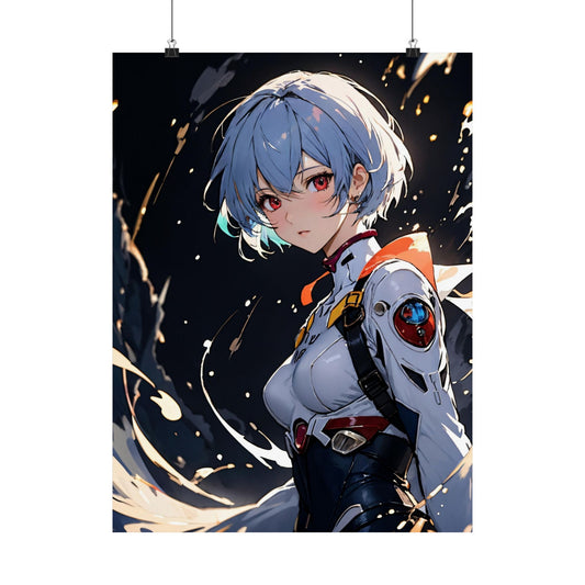 Rei Ayanami 002 Matte Vertical Posters